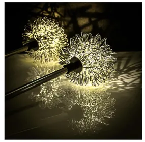 1 pcs warm light Solar simulation dandelion yard decoration light, LED waterproof garden light AZ17231