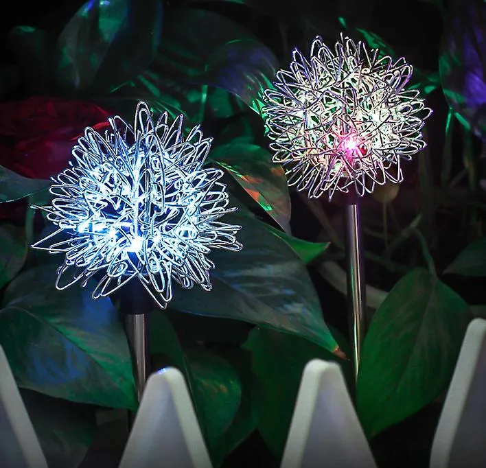 1 pcs warm light Solar simulation dandelion yard decoration light, LED waterproof garden light AZ17231