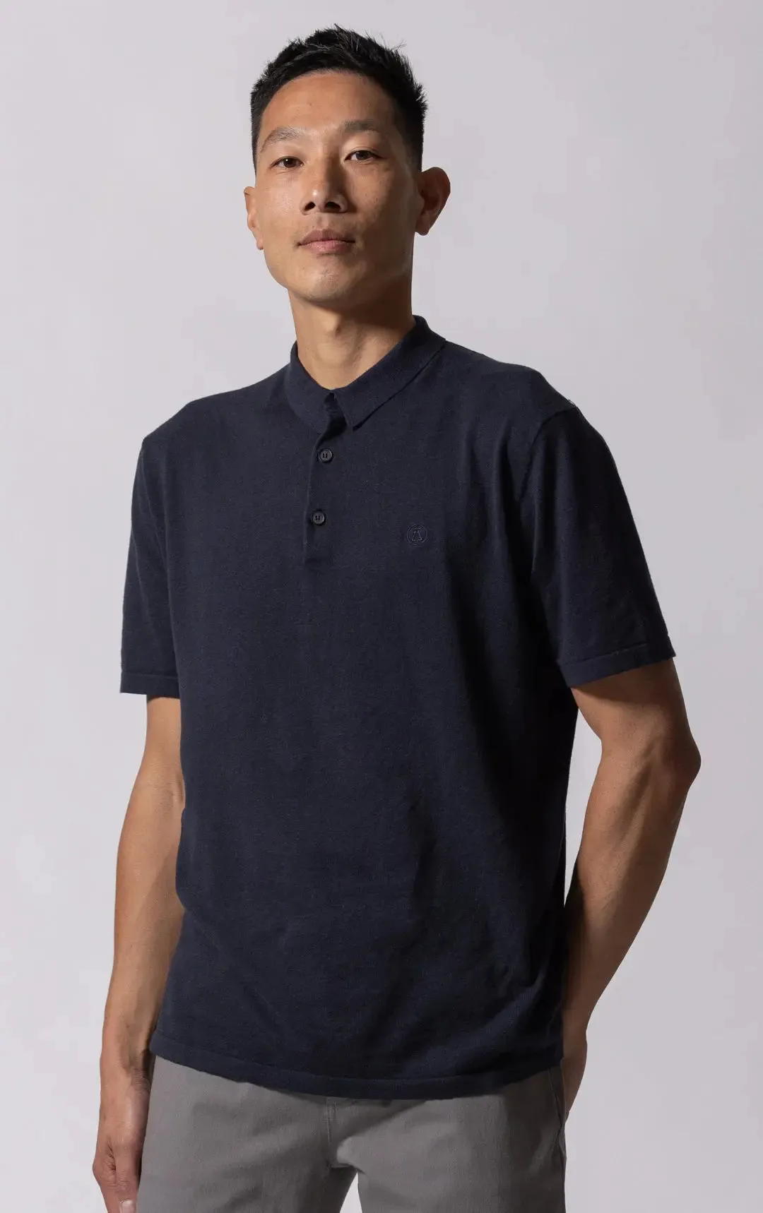 14GG COTTON LINEN POLO