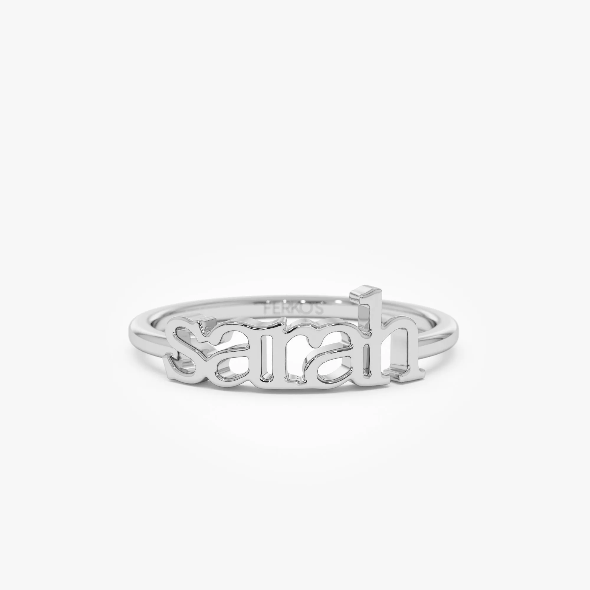 14K Gold Custom Name Ring