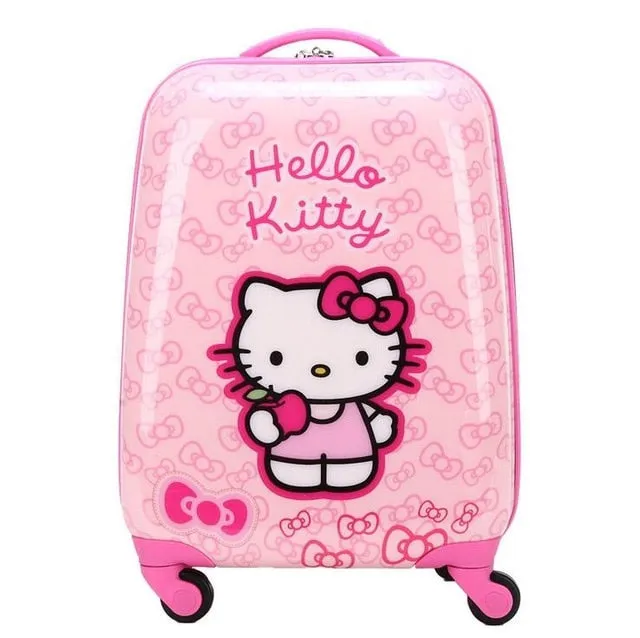 16"18" Carry-On Suitcase  With Wheels  Boys And Girls  Abs Cartoon Spinner  Luggage  Rod Suitcase