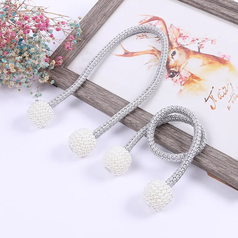 19-Color Simple Thick Rope Pearl Magnetic Snap Curtain Magnetic Button Magnetic Snap