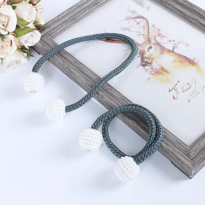 19-Color Simple Thick Rope Pearl Magnetic Snap Curtain Magnetic Button Magnetic Snap