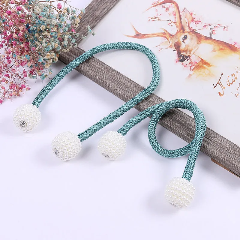 19-Color Simple Thick Rope Pearl Magnetic Snap Curtain Magnetic Button Magnetic Snap