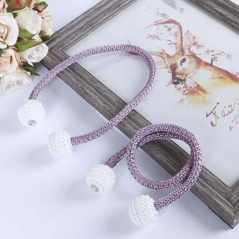 19-Color Simple Thick Rope Pearl Magnetic Snap Curtain Magnetic Button Magnetic Snap