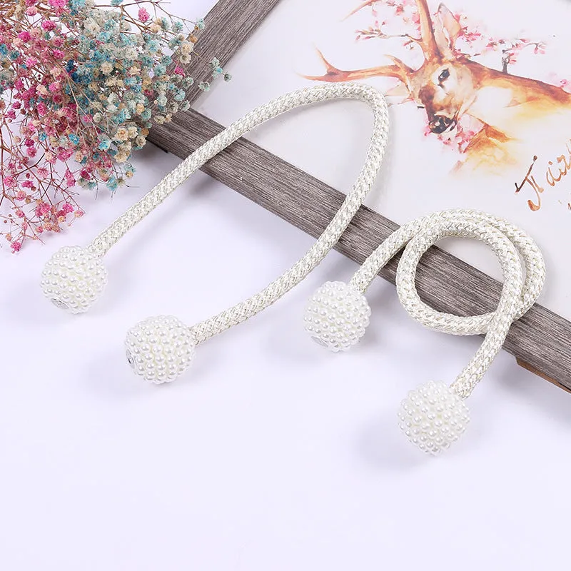 19-Color Simple Thick Rope Pearl Magnetic Snap Curtain Magnetic Button Magnetic Snap