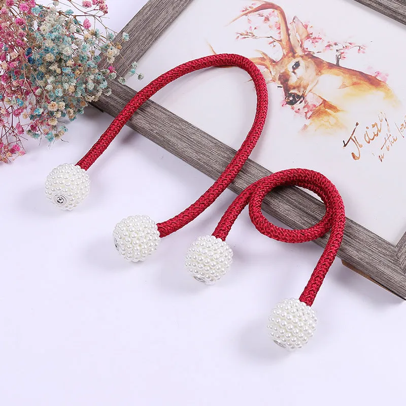 19-Color Simple Thick Rope Pearl Magnetic Snap Curtain Magnetic Button Magnetic Snap