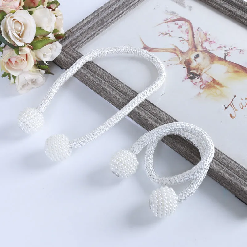 19-Color Simple Thick Rope Pearl Magnetic Snap Curtain Magnetic Button Magnetic Snap