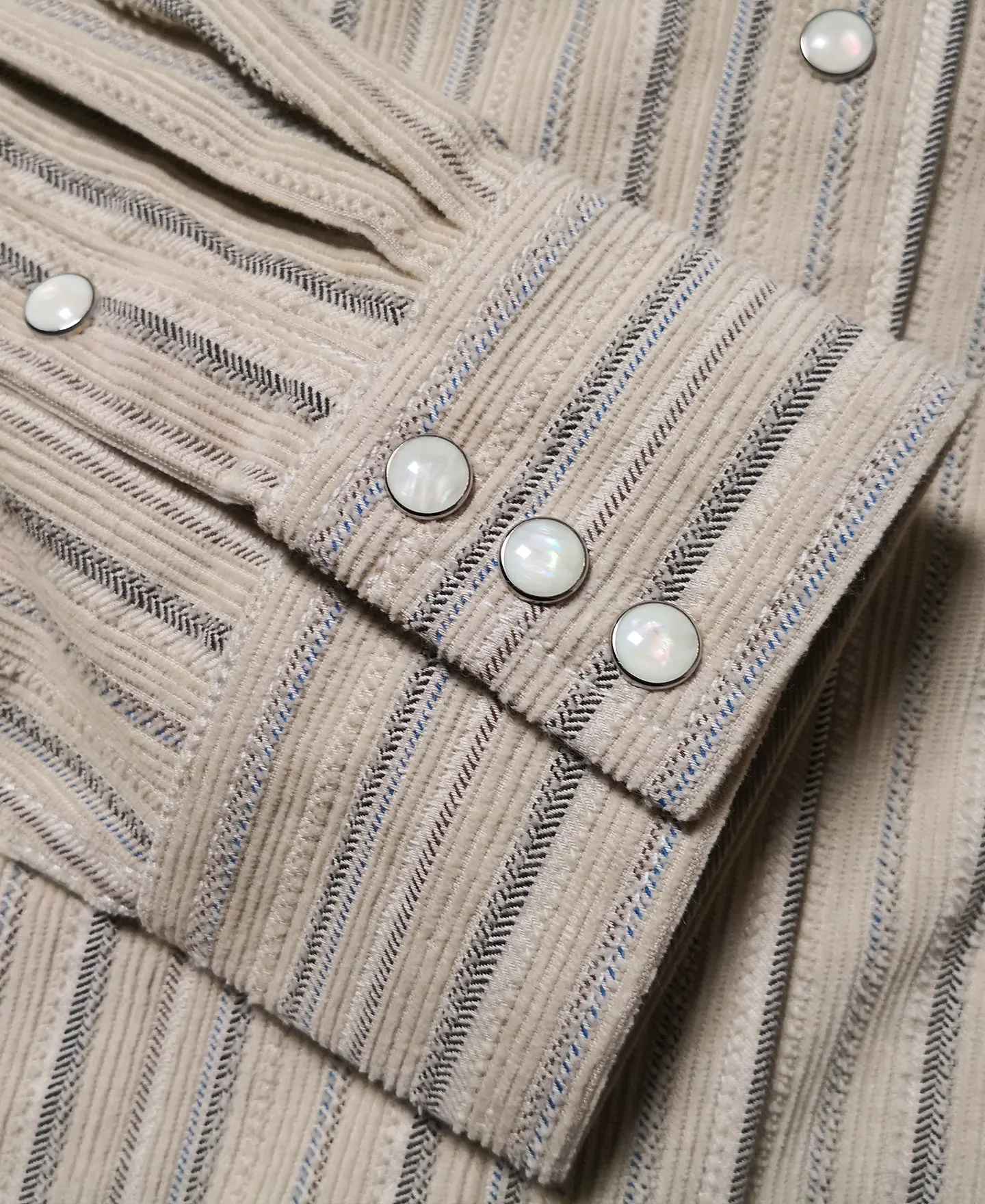 1950s 8 oz Striped Corduroy Western Shirt