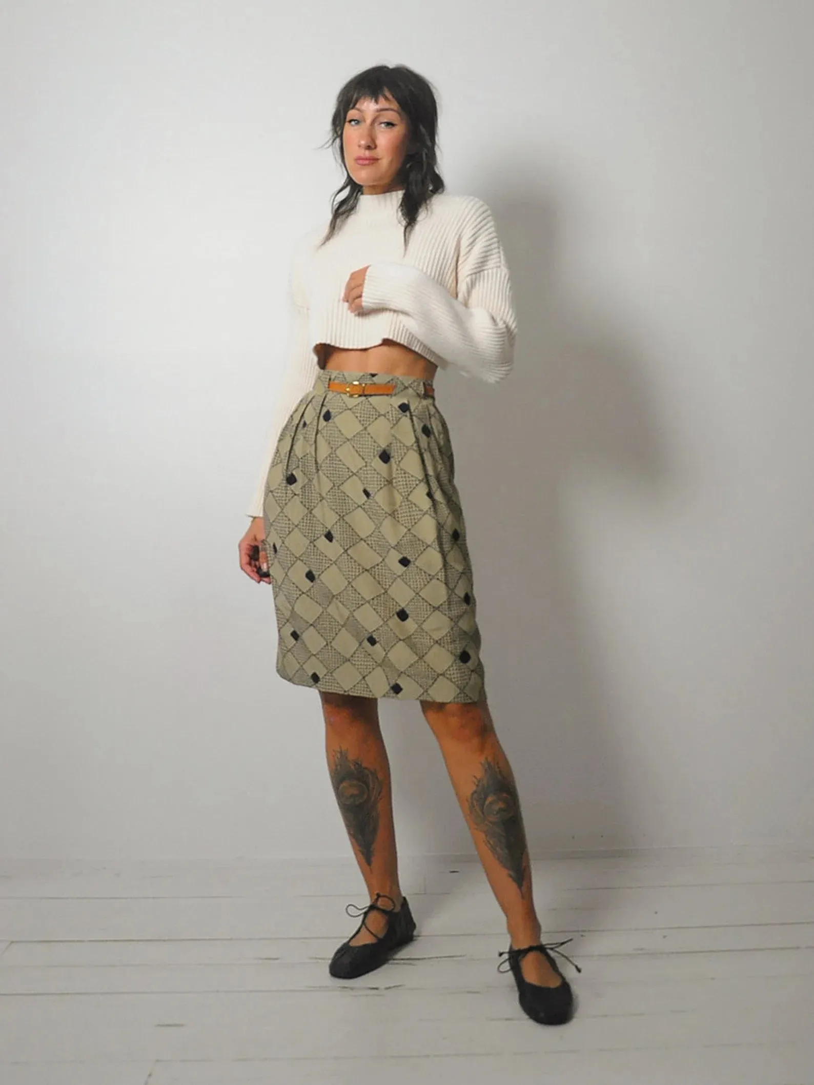 1980's Christian Dior Pocket Skirt