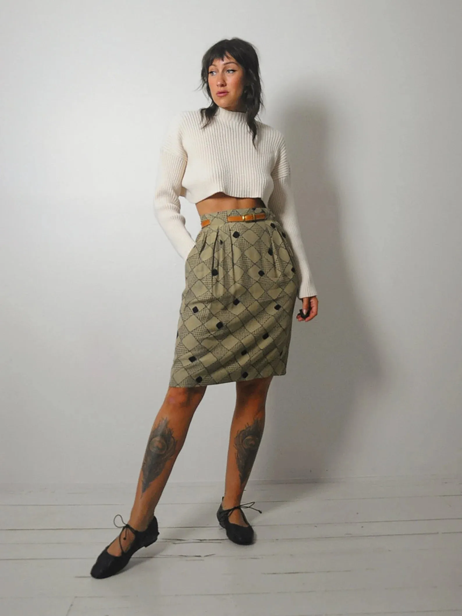 1980's Christian Dior Pocket Skirt