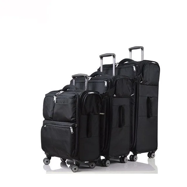 20'' 24'' 28'' Oxford Cloth Universal Wheels Trolley Luggage Bag Travel Durable Suitcase Rolling