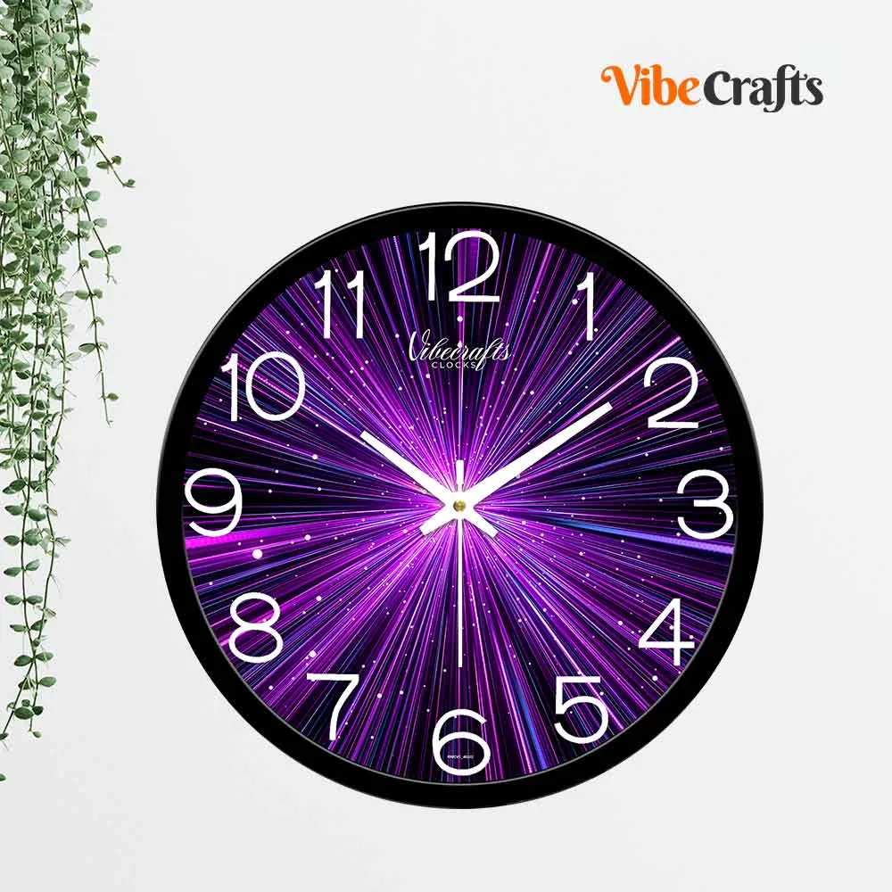 3D Colorful Lights Designer Wall Clock