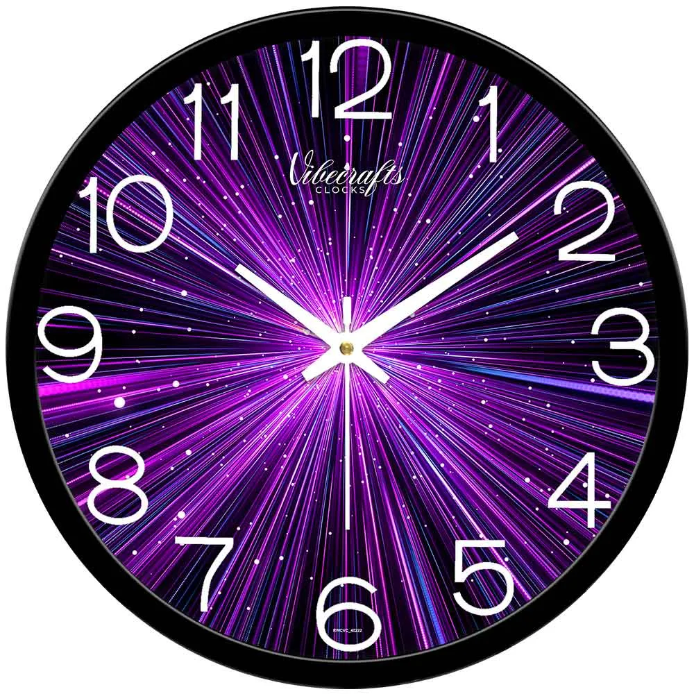 3D Colorful Lights Designer Wall Clock