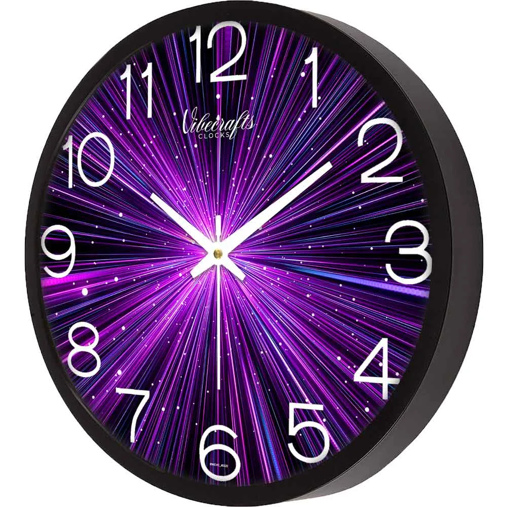 3D Colorful Lights Designer Wall Clock