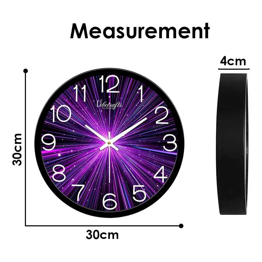 3D Colorful Lights Designer Wall Clock