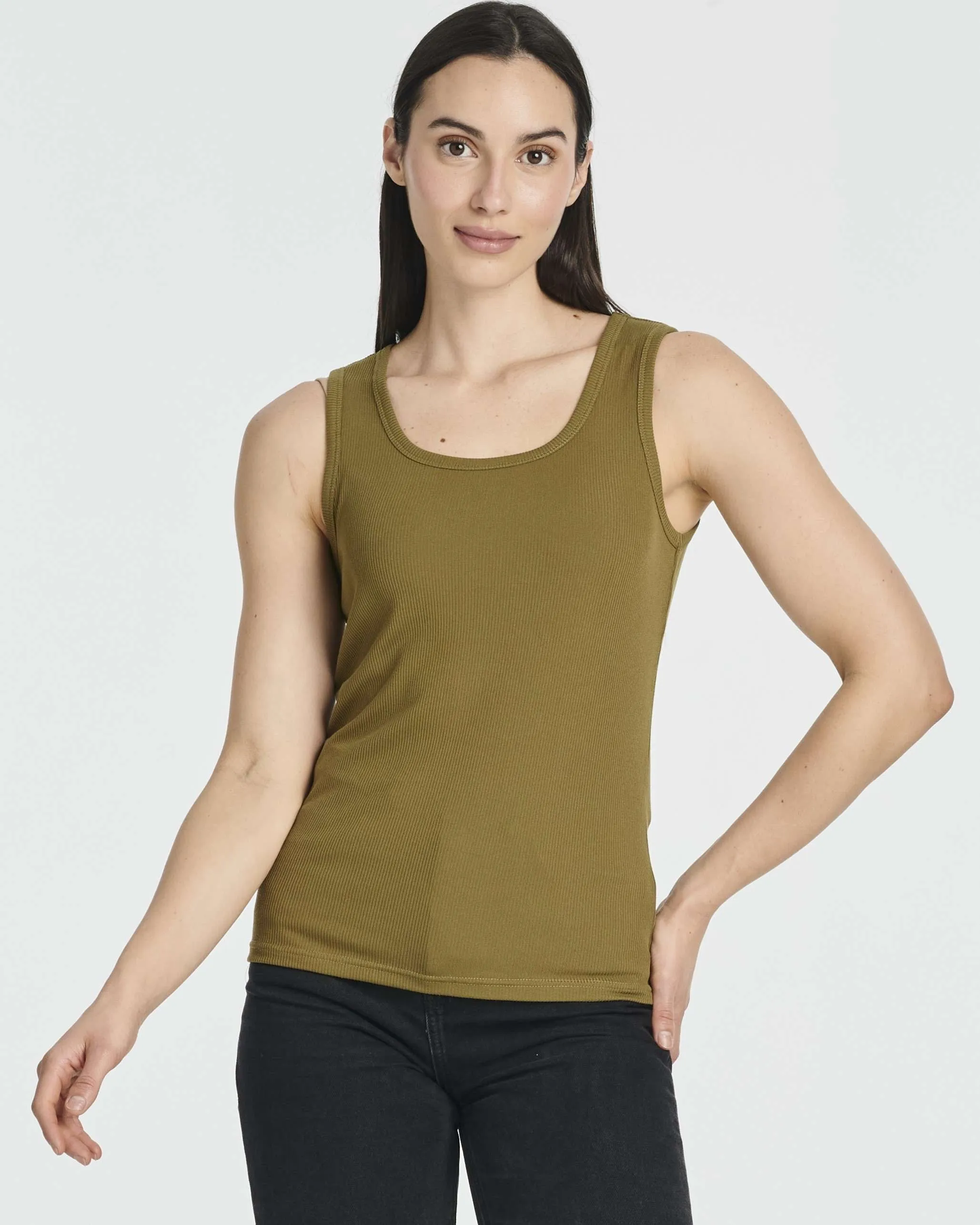 5 Pack: Women's Ribbed Sleeveless Tank Top