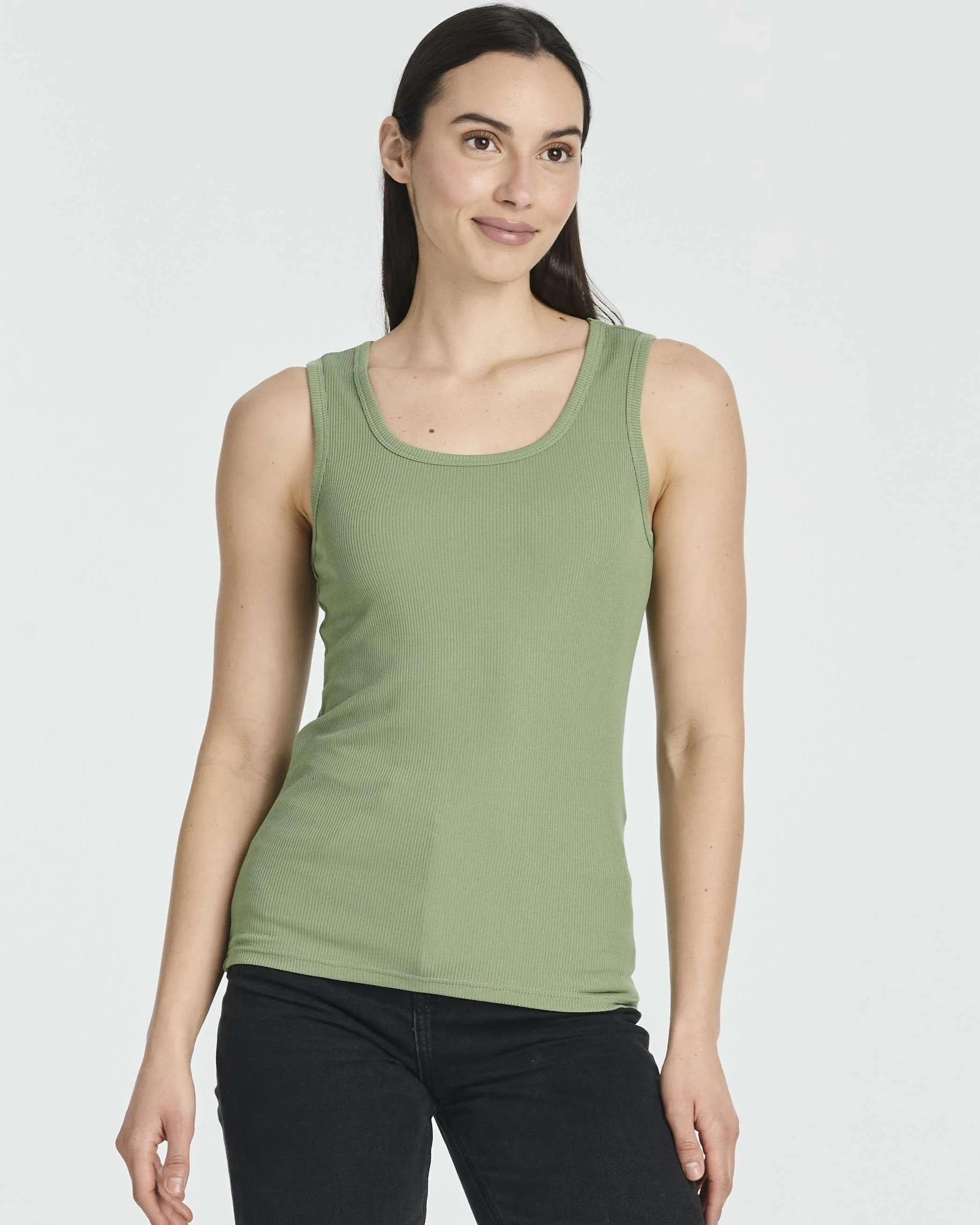 5 Pack: Women's Ribbed Sleeveless Tank Top