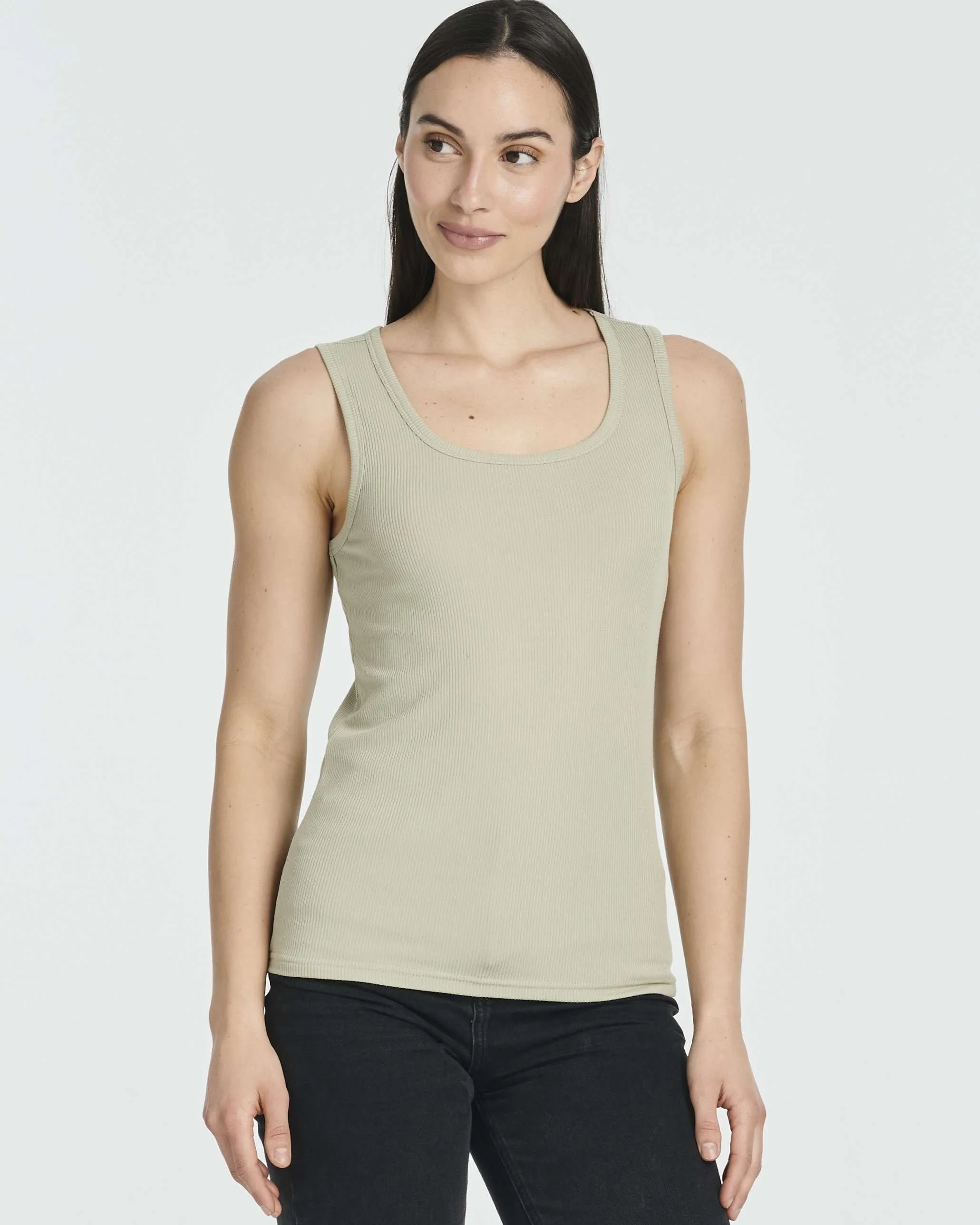 5 Pack: Women's Ribbed Sleeveless Tank Top