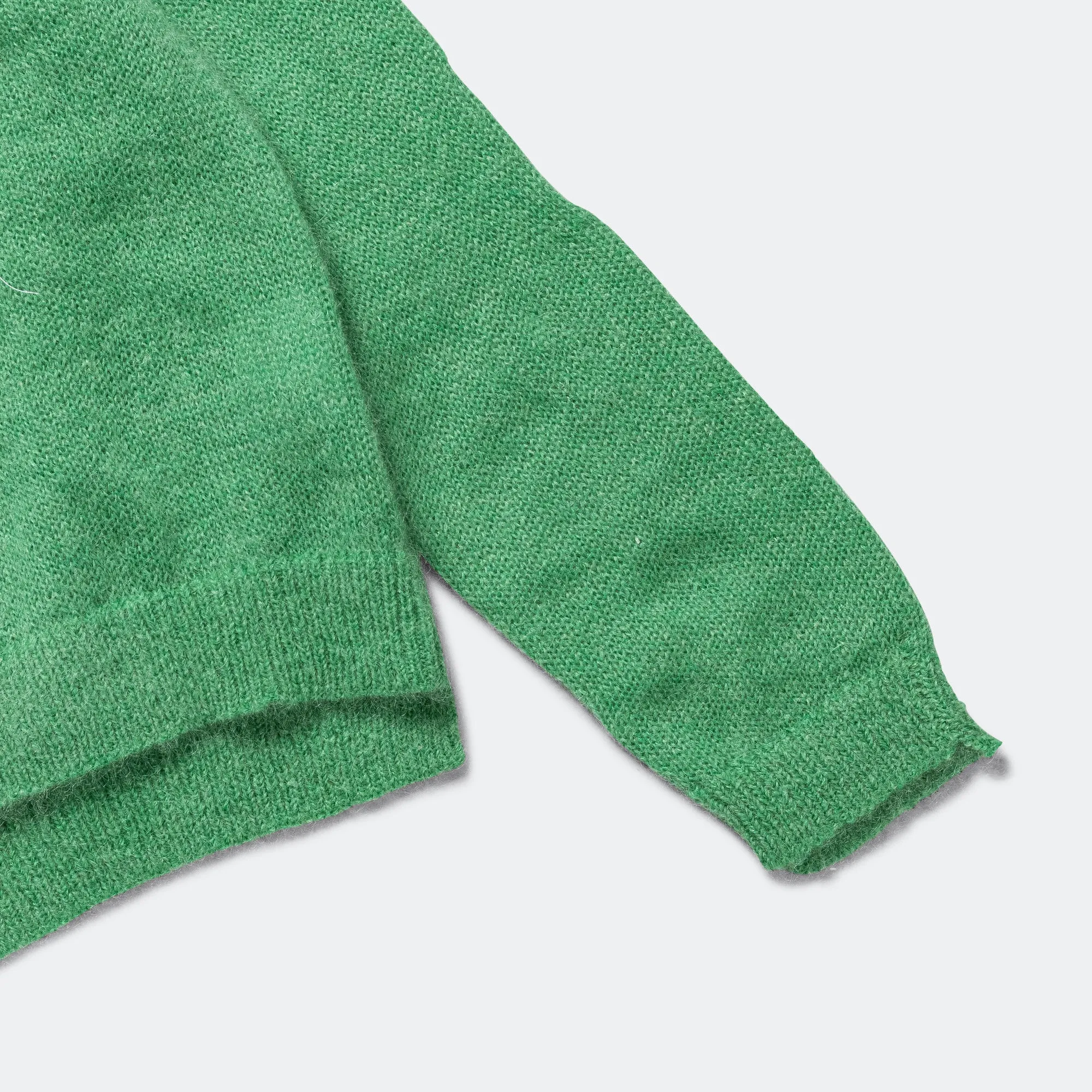 70s Cardigan - Green Mohair