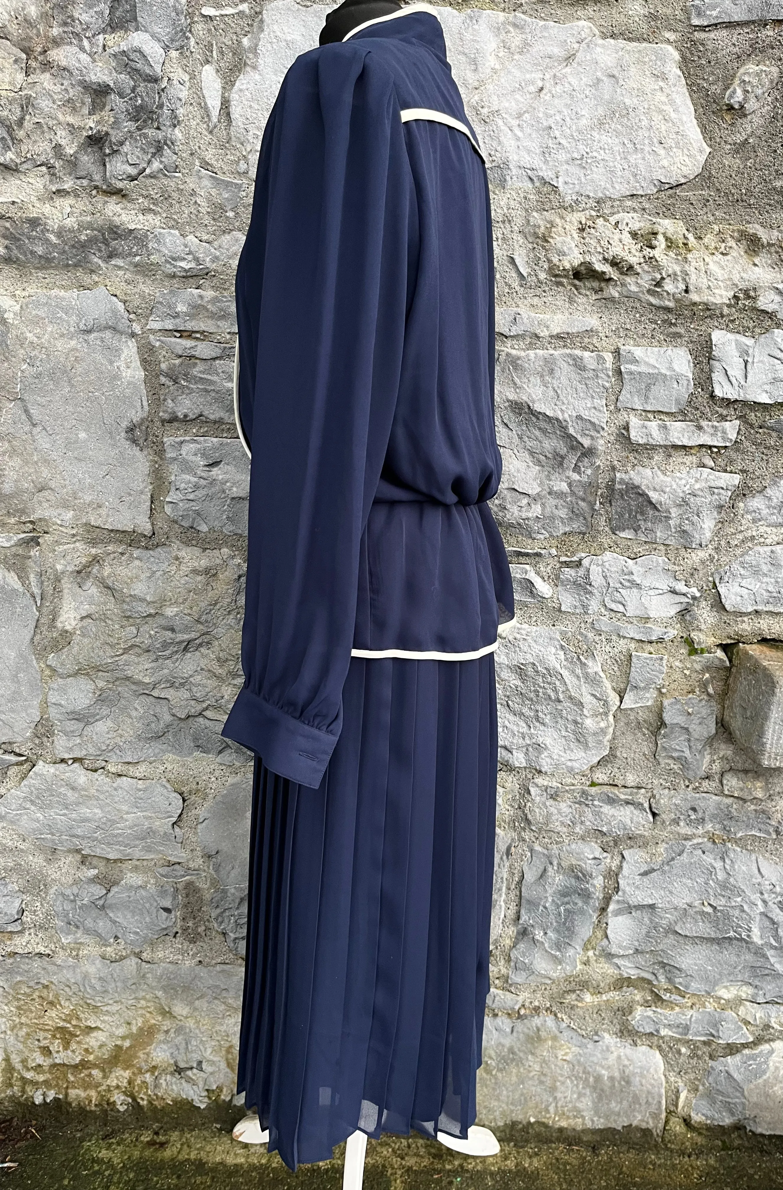 80s navy dress uk 10