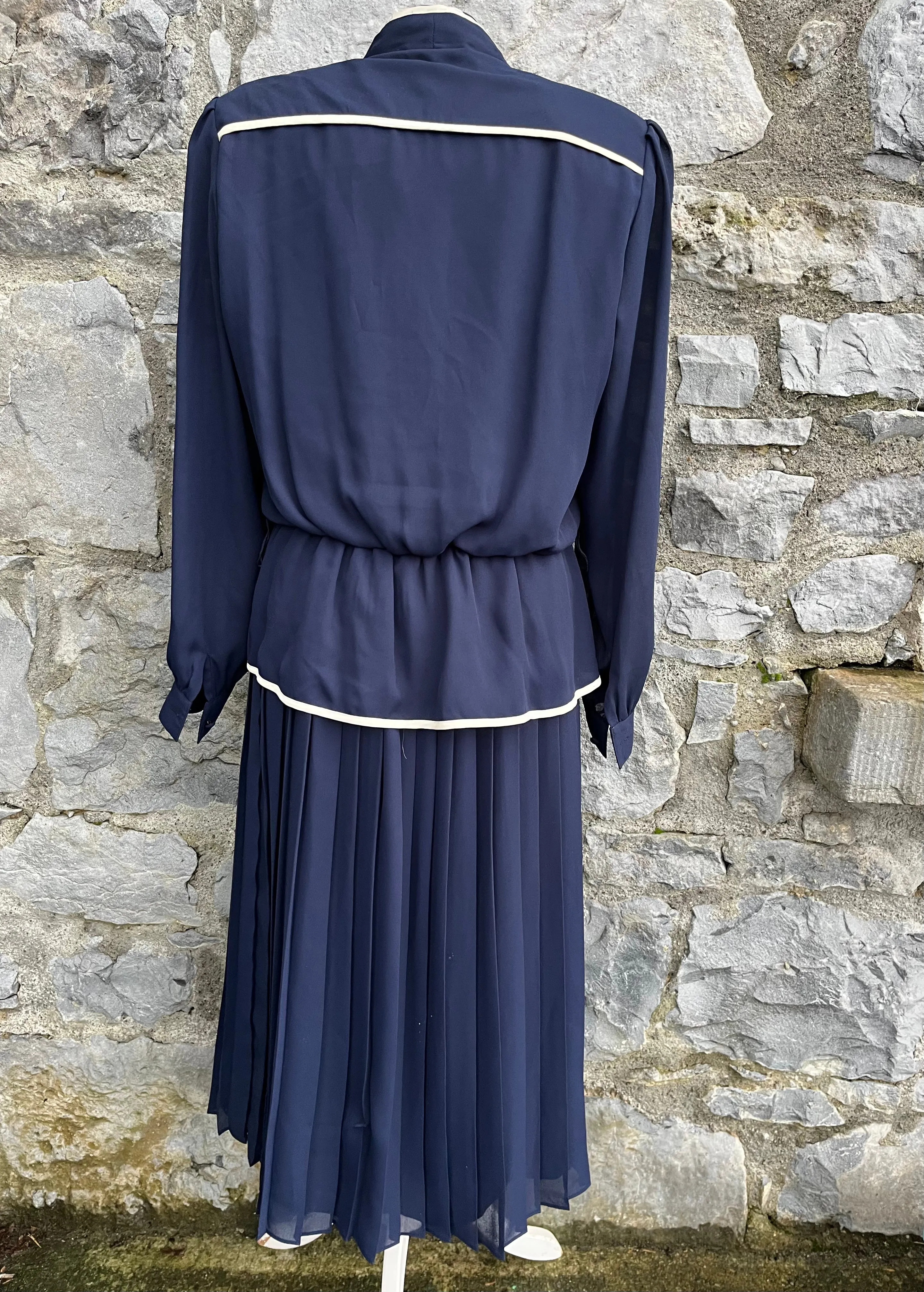 80s navy dress uk 10