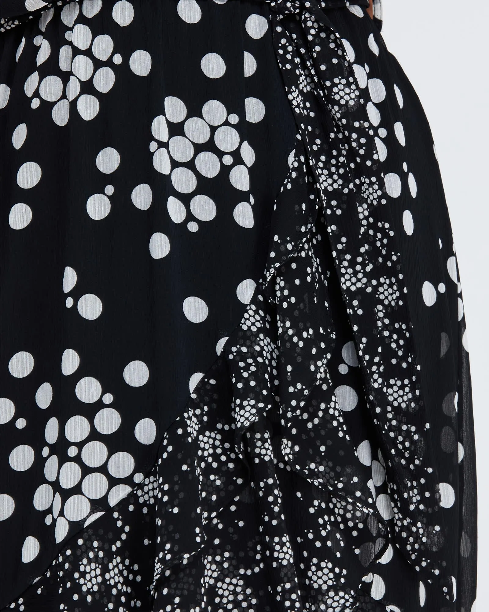 Adele Spot Dress | Black/Milk