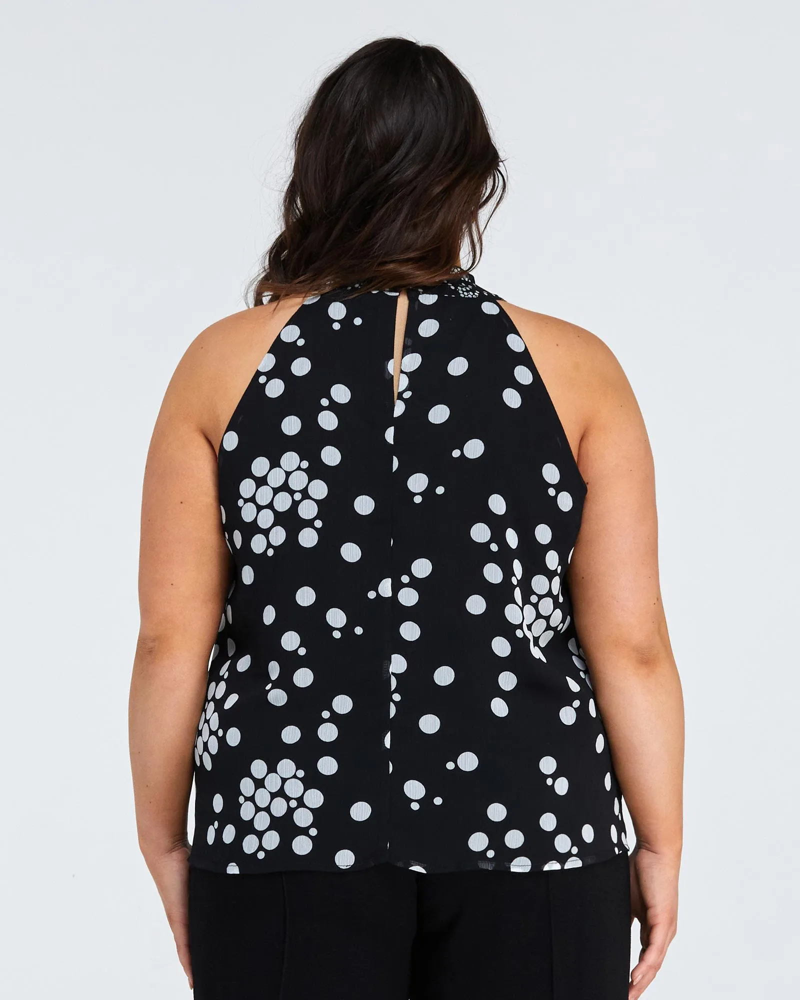 Adele Spot Top | Black/Milk