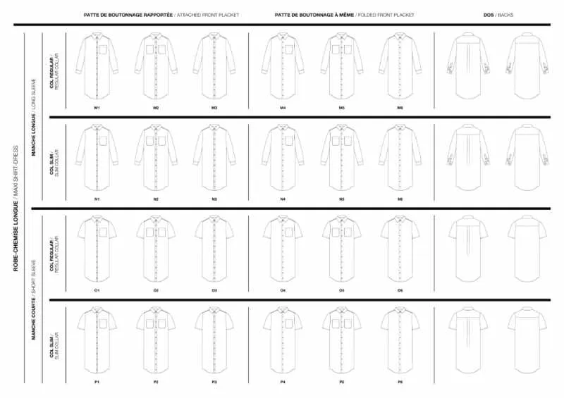 Aimé Unisex Shirt Sewing Pattern, I AM Patterns