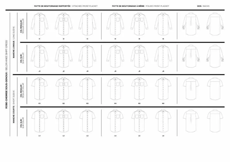 Aimé Unisex Shirt Sewing Pattern, I AM Patterns