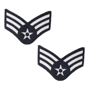 Air Force Embroidered Chevron: Airman: Senior - small color