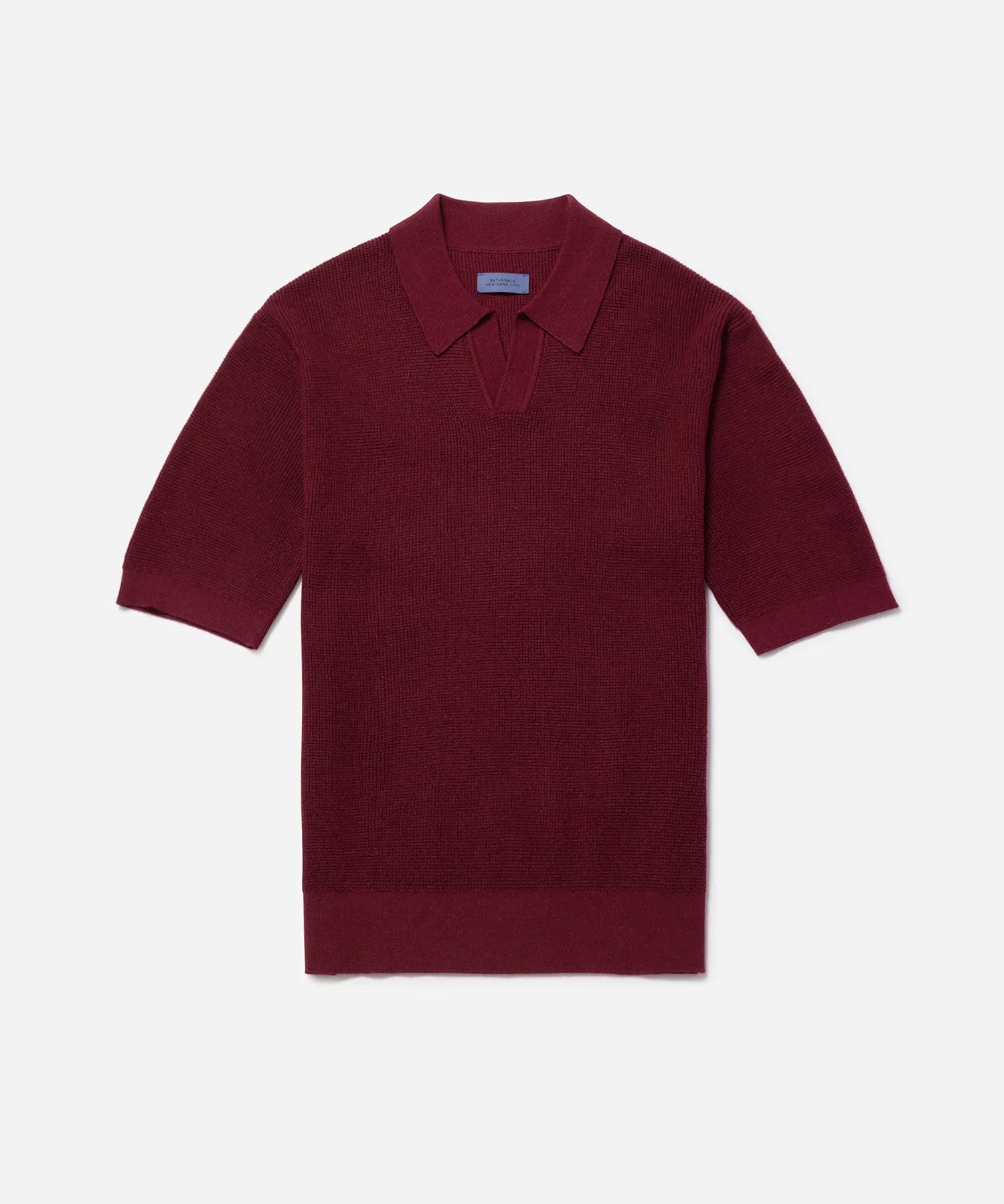 Alex Merino Wool Open Placket Polo