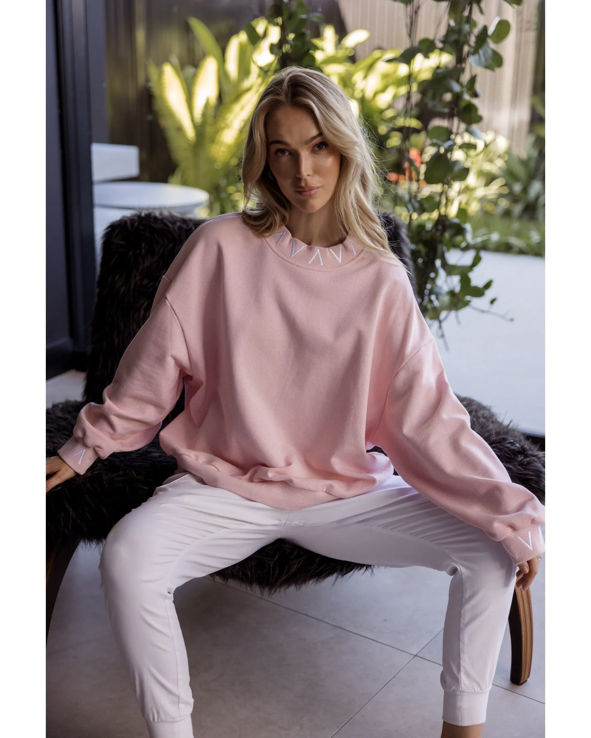 Alexandra Capri Long Sleeve Top - Pink