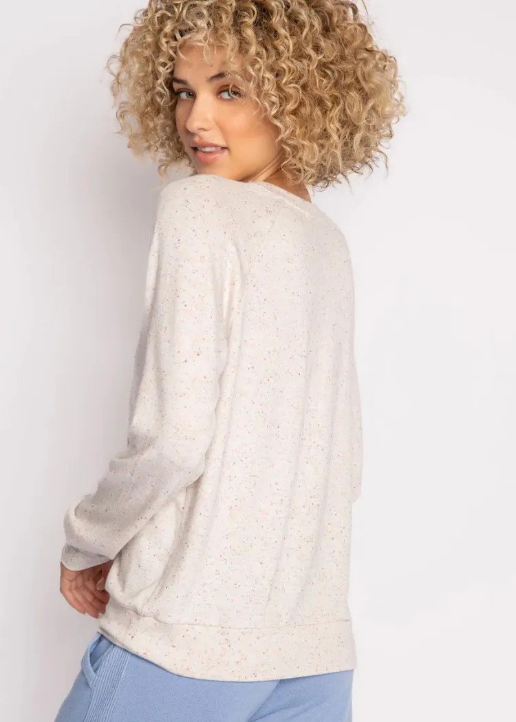 Amelia Long Sleeve Top Coz Confetti - Oatmeal ***FINAL SALE***