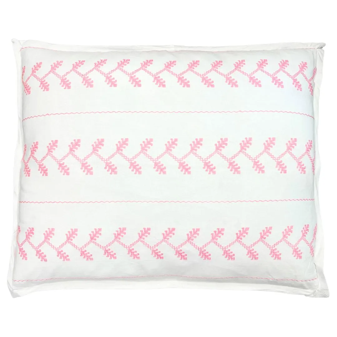 Amer Embroidered Shams, Pink / White