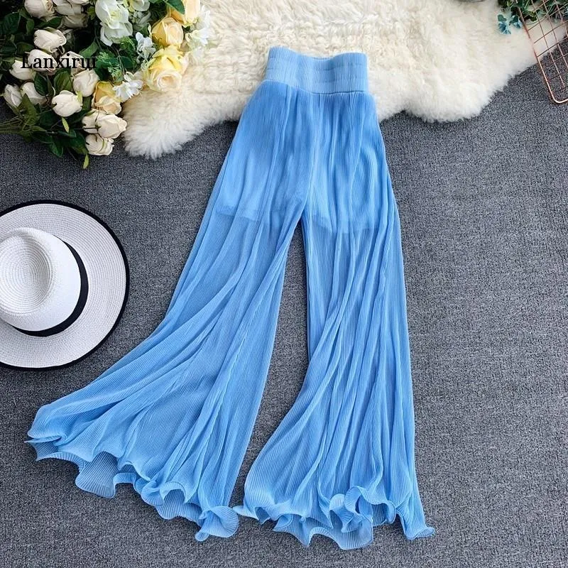 Amy Fashion - Cool High Waist Pleated Pants