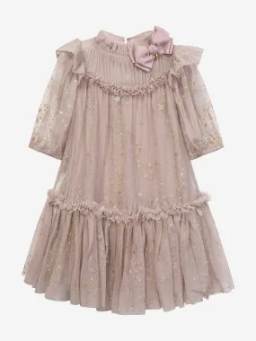 Angels Face Girls Myrtle Star Dress in Beige