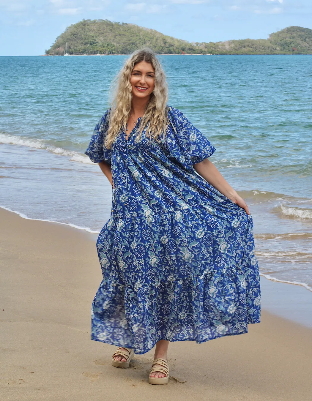 Aqua Indian Rose Neera Maxi