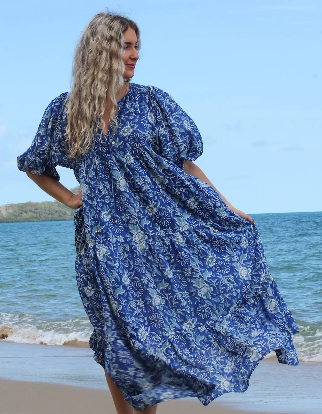 Aqua Indian Rose Neera Maxi