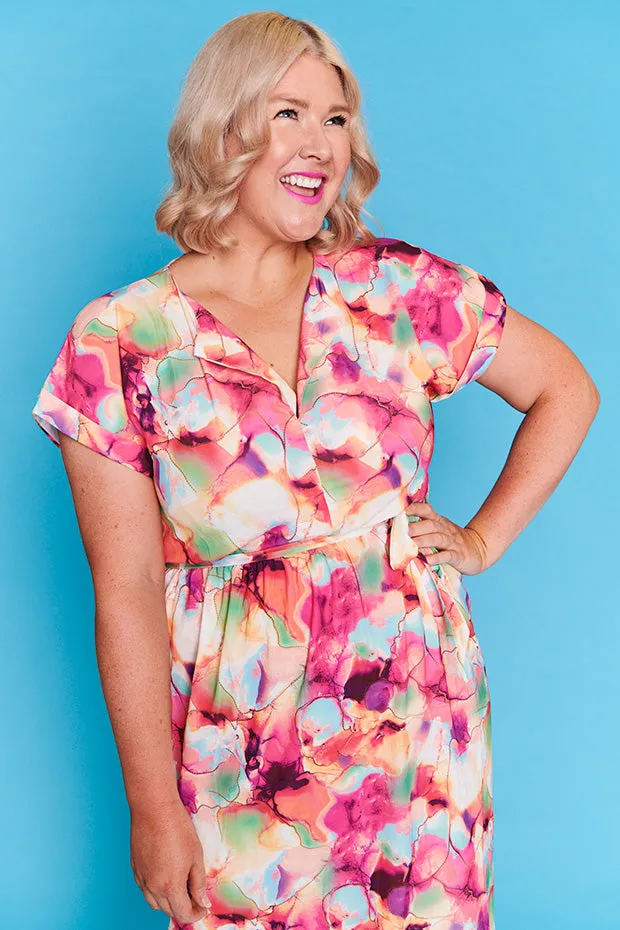 Arlo Floral Painting Dress