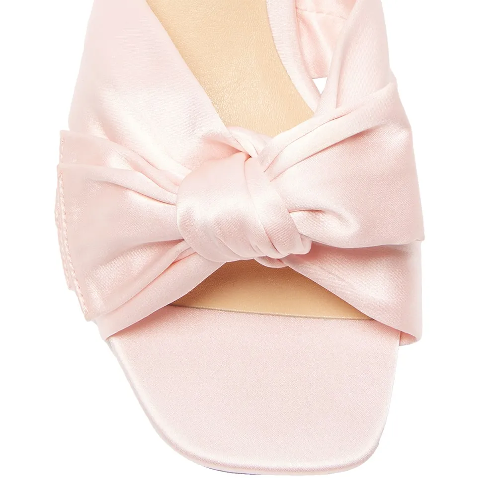 Aurora Heel in Blush Satin