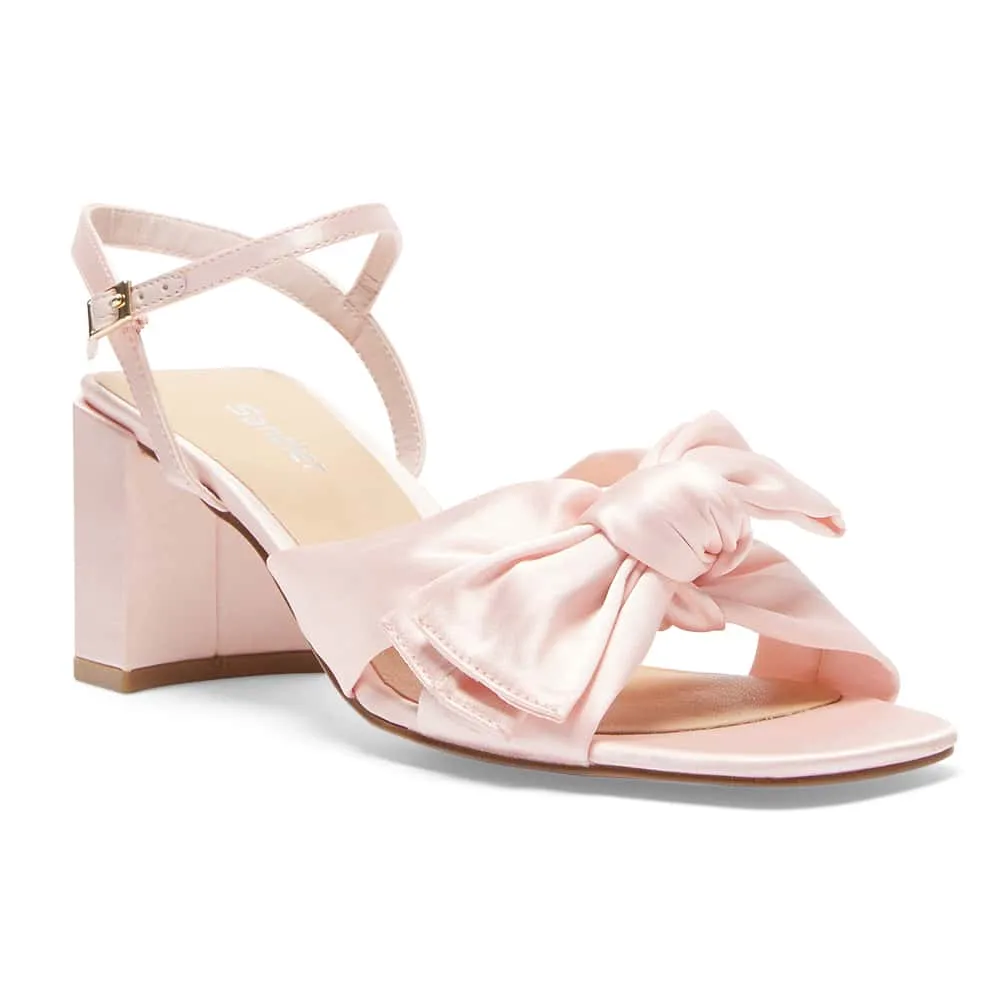 Aurora Heel in Blush Satin