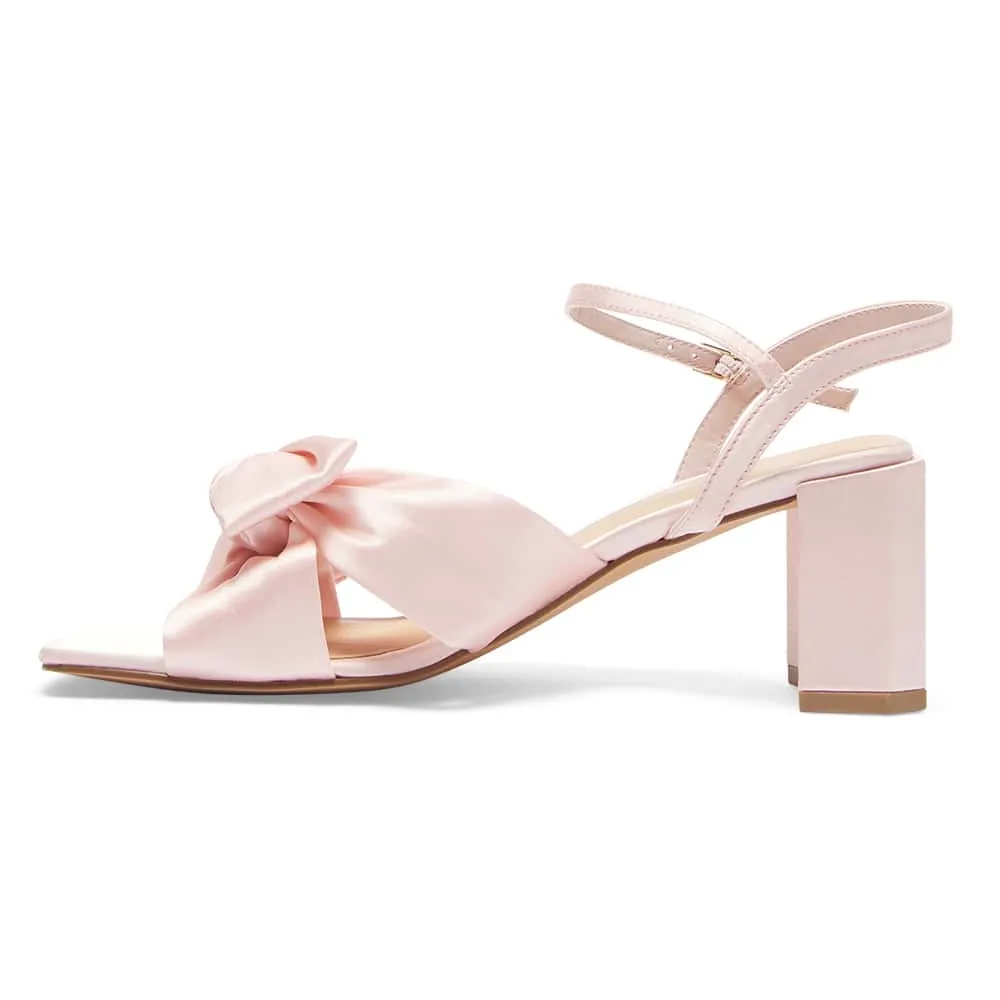 Aurora Heel in Blush Satin