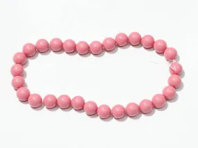 Baby Pink Circular Plastic Beads - 14 mm