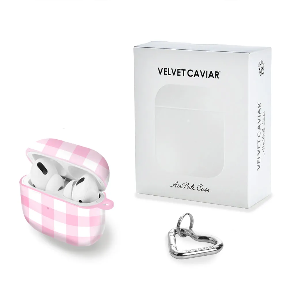 Baby Pink Gingham AirPod Case