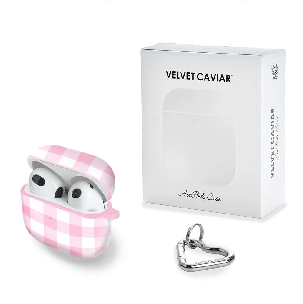 Baby Pink Gingham AirPod Case