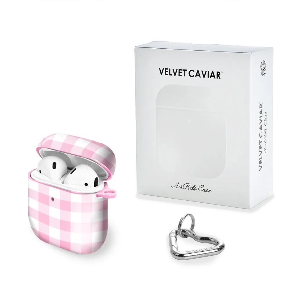 Baby Pink Gingham AirPod Case