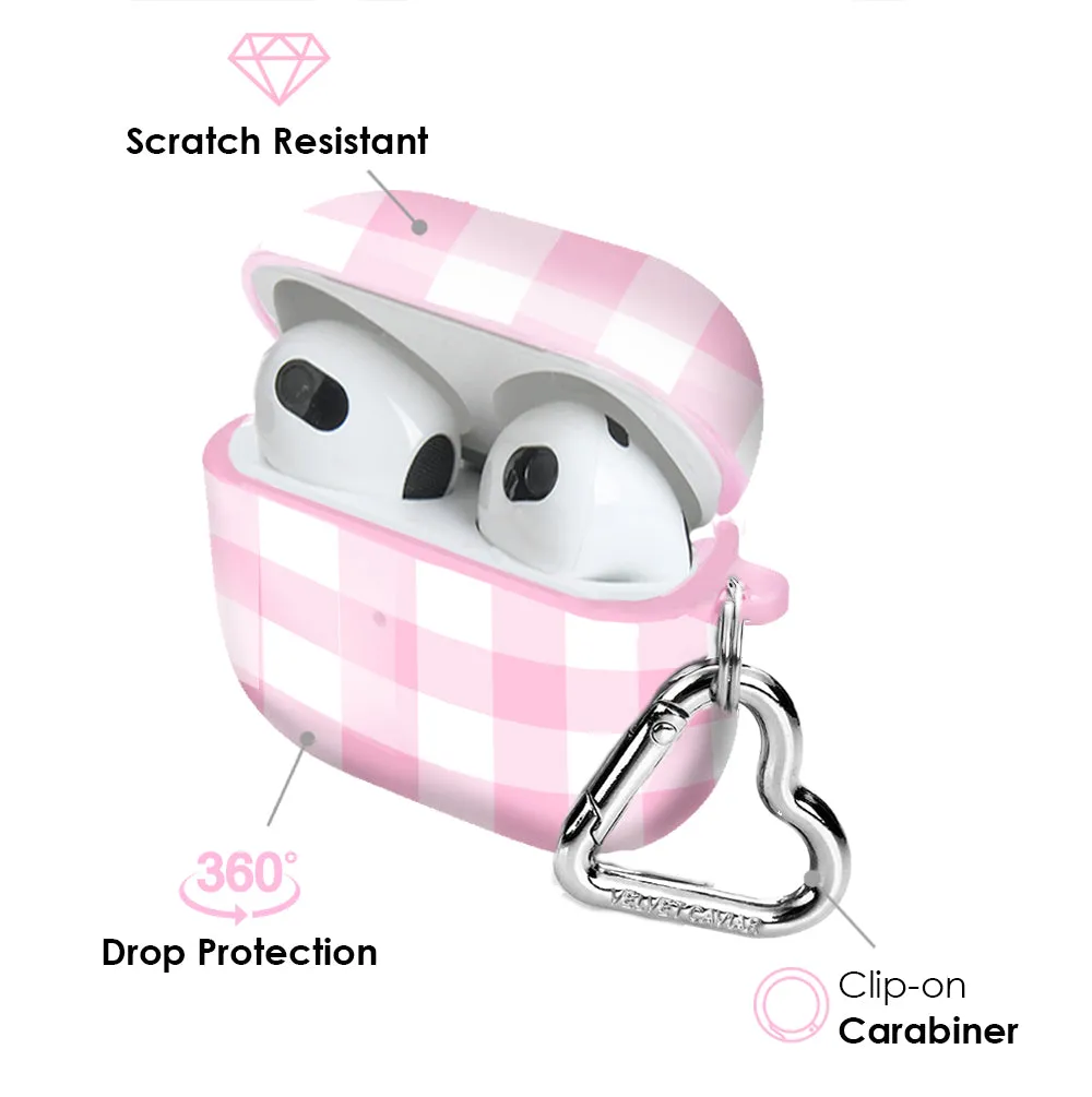 Baby Pink Gingham AirPod Case