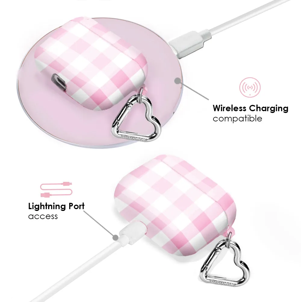 Baby Pink Gingham AirPod Case