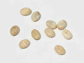 Beige Brown Oval Plastic Beads - 18x13 mm